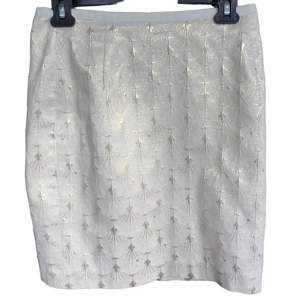 H&M Woman Ivory Gold Skirt Size 8